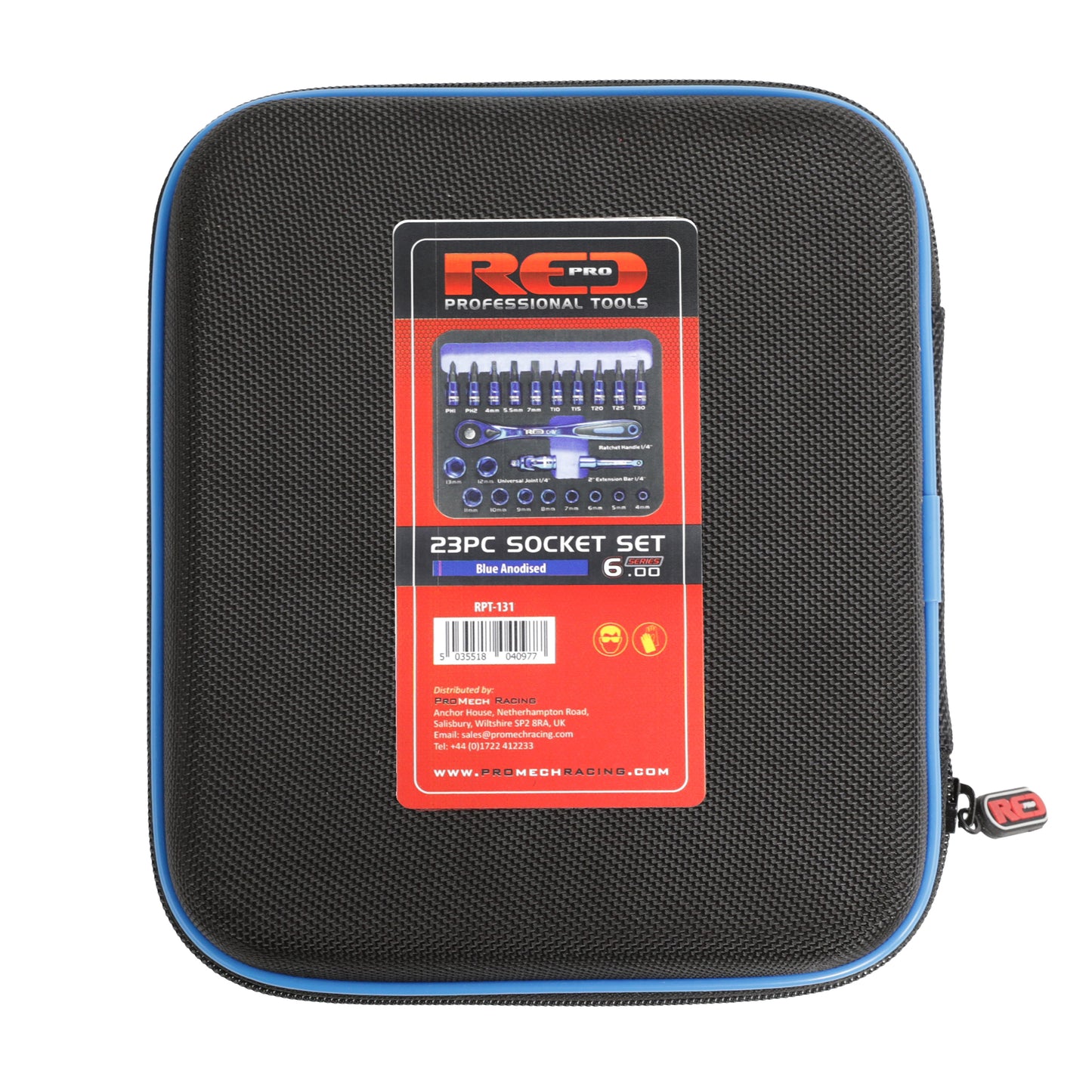 Red Pro Tools 23pc Socket Set 1/4" Drive (6.00 Series) - Blue