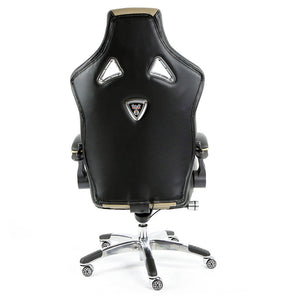 ProMech Racing Speed-998 Office Racing Chair Champagne Upholstered in Italian Leather Executive Office Chair Ergonomics E-Sports