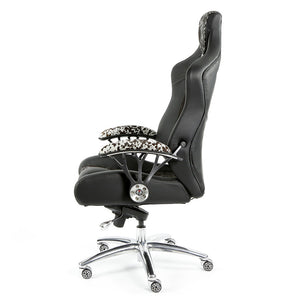 Speed-998 Office Racing Chair Black Cowhide Executive Chair Ergonomics