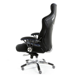 ProMech Racing Speed-998 Office Racing Chair Imperial Blue Upholstered in full Italian Leather Speed998 Designer Office Racing Chair Bucket Seat