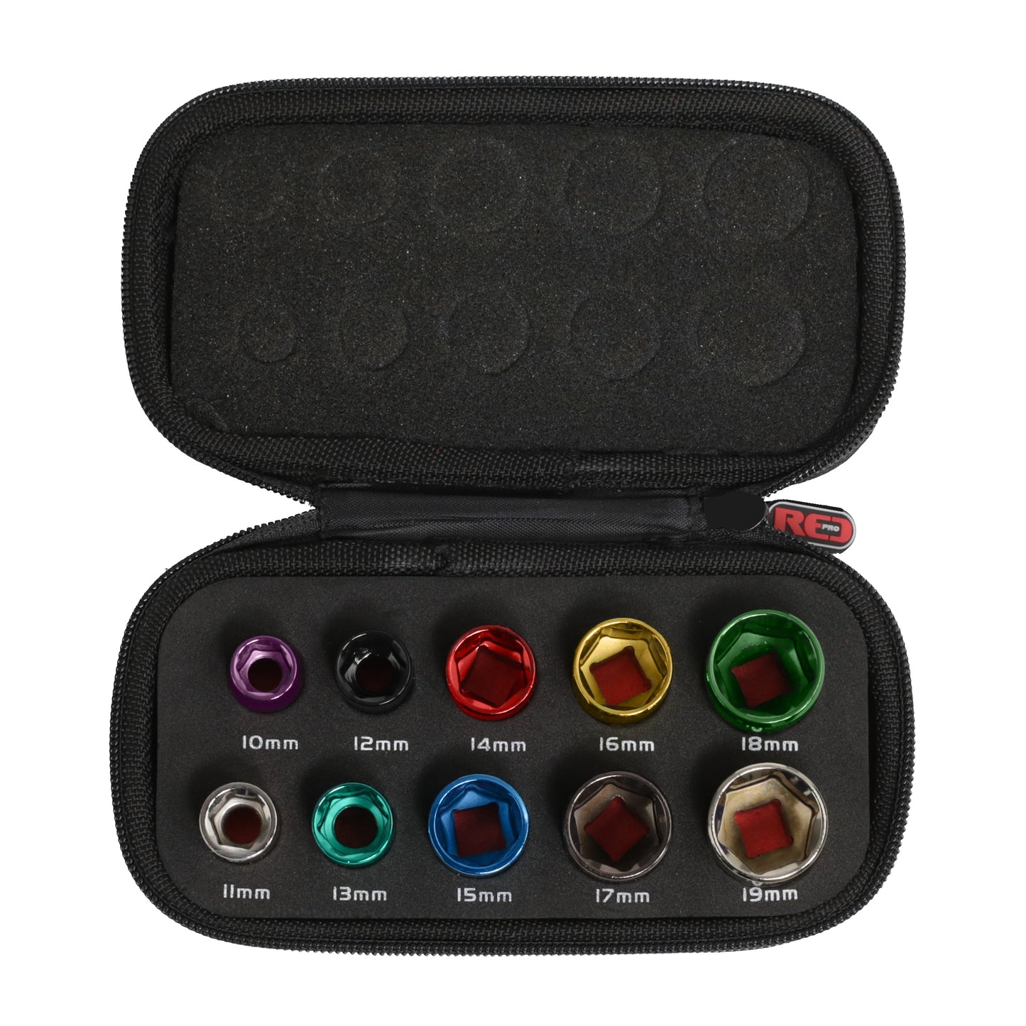 Red Pro Tools 10pc Socket Set 3/8" Drive (9.00 Series)