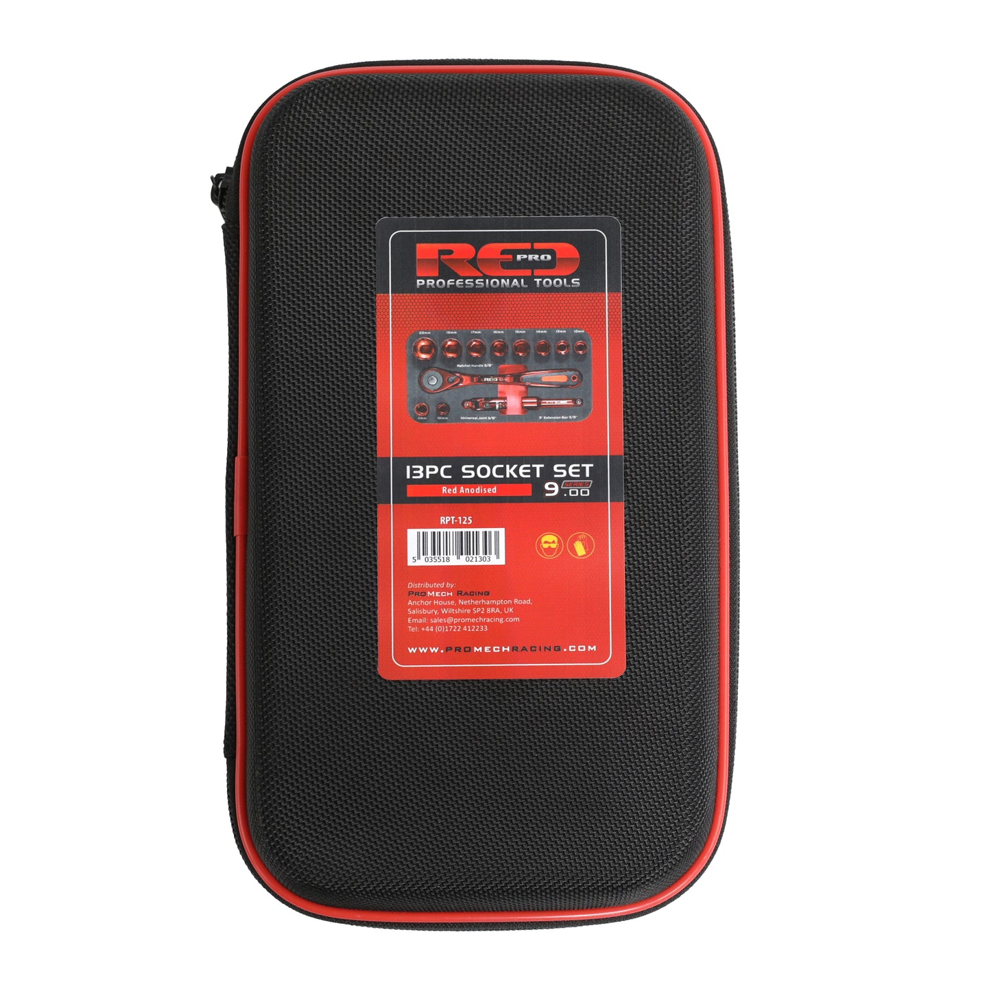 Red Pro Tools 13pc Socket Set 3/8" Drive (9.00 Series)