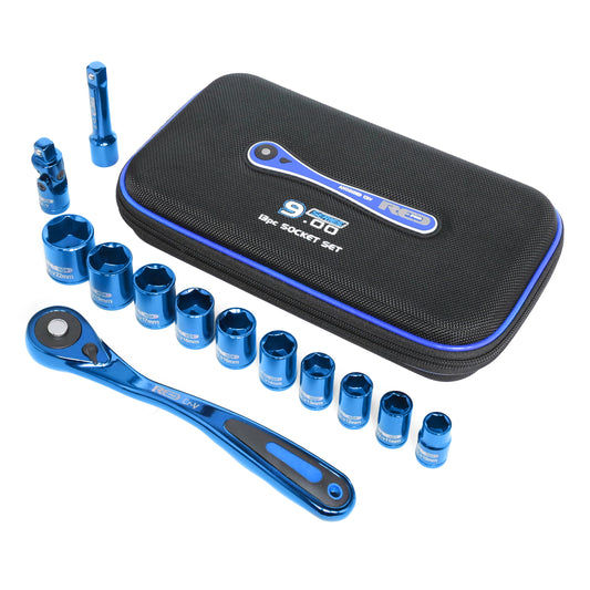 Red Pro Tools 13pc Socket Set 3/8" Drive (9.00 Series) - Blue