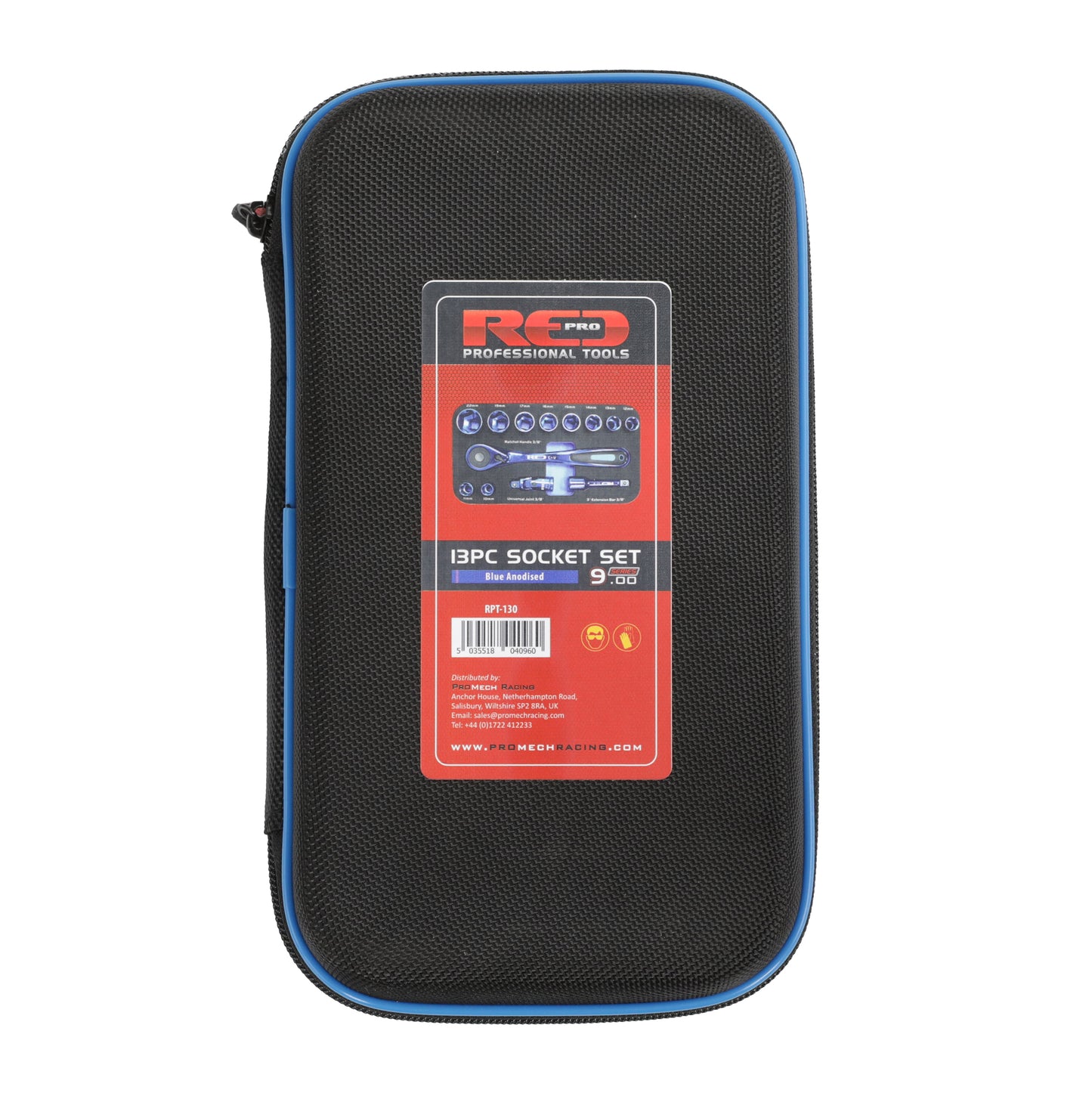 Red Pro Tools 13pc Socket Set 3/8" Drive (9.00 Series) - Blue