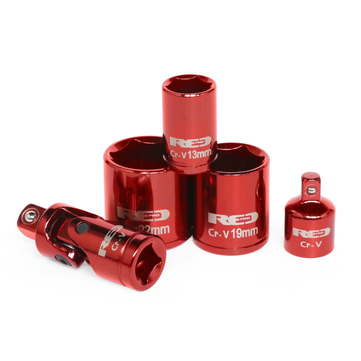 Red Pro Tools 22pc Socket Set 1/4" & 3/8" Drive (6/9.00 Series)