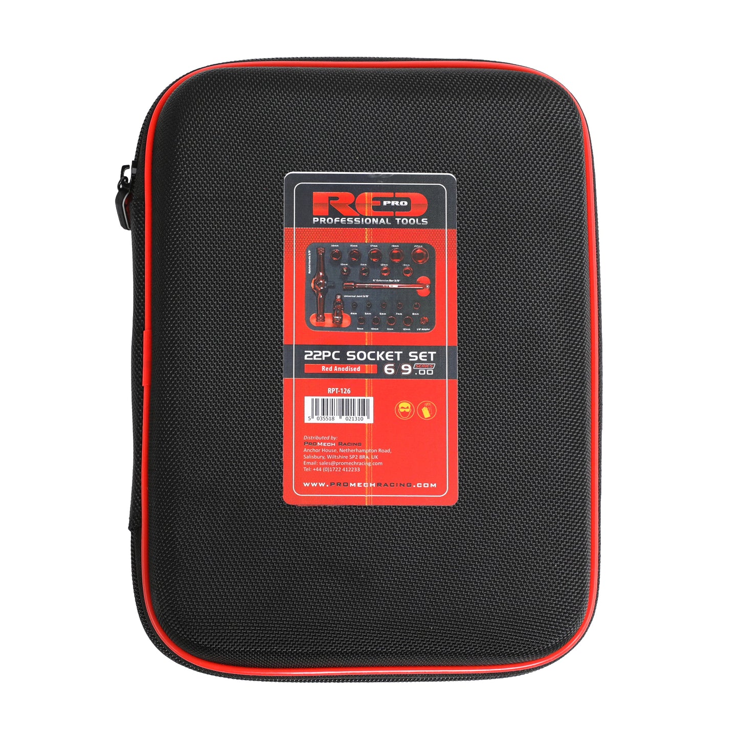 Red Pro Tools 22pc Socket Set 1/4" & 3/8" Drive (6/9.00 Series)