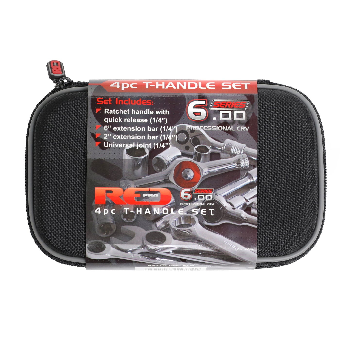 Red Pro Tools 4pc T-Handle Set 1/4" Drive (6.00 Series)