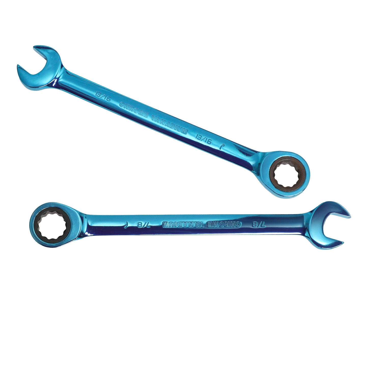 Red Pro Tools 8pc Ratchet Combination Spanner Set A/F