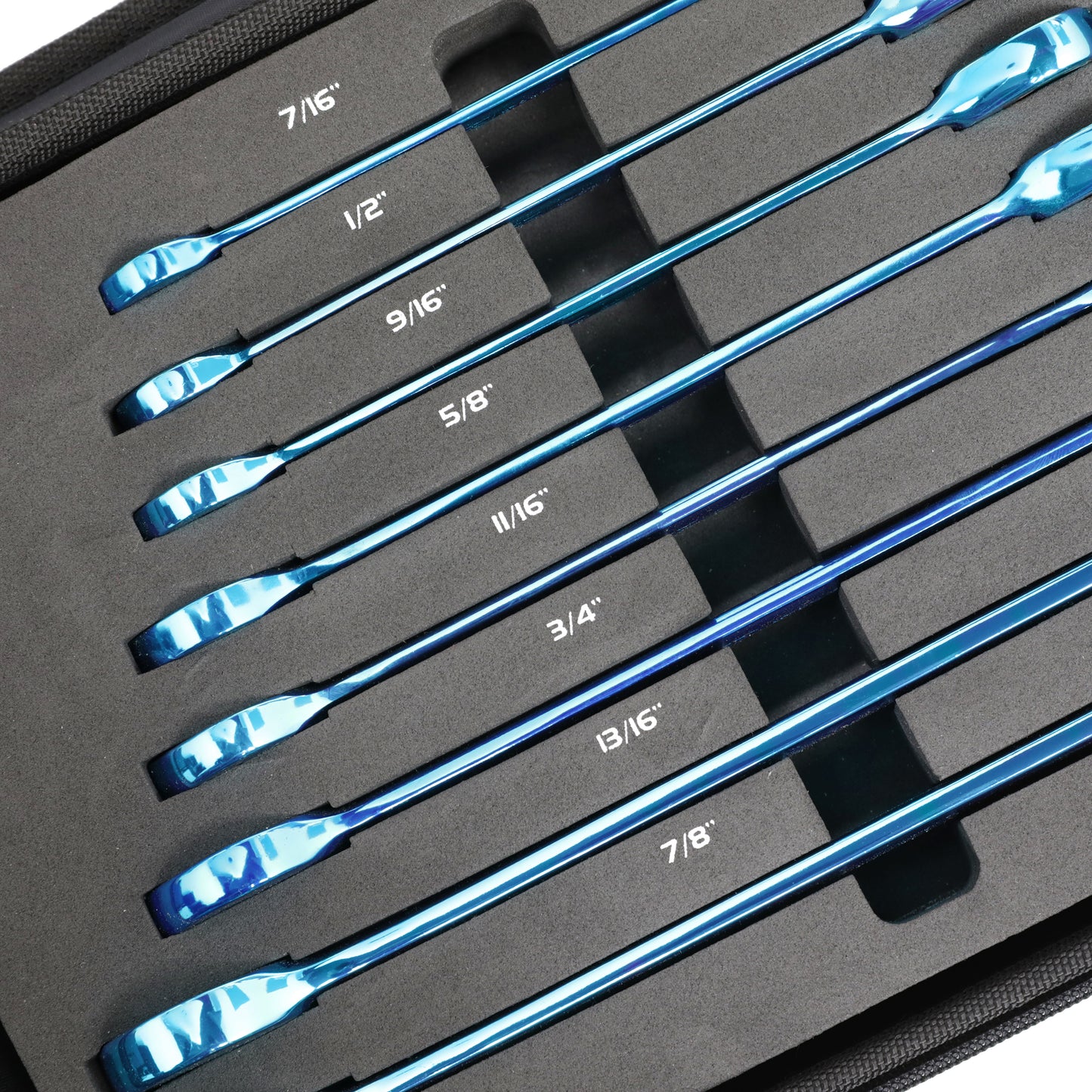 Red Pro Tools 8pc Ratchet Combination Spanner Set A/F