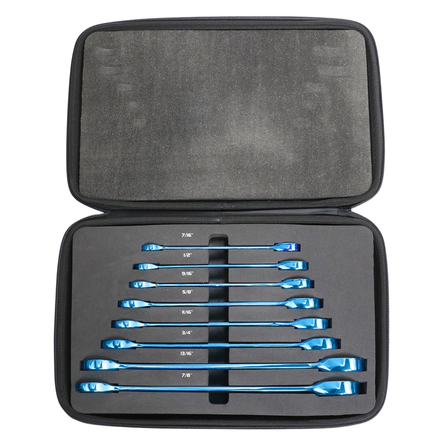 Red Pro Tools 8pc Ratchet Combination Spanner Set A/F