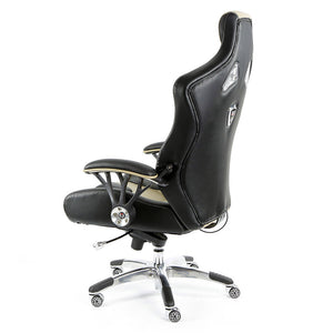 ProMech Racing Speed-998 Office Racing Chair Champagne Upholstered in Italian Leather Executive Office Chair Ergonomics E-Sports