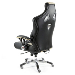 ProMech Racing Speed-998 Office Racing Chair Champagne Upholstered in Italian Leather Executive Office Chair Ergonomics E-Sports