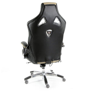 ProMech Racing Speed-998 Office Racing Chair Champagne Upholstered in Italian Leather Executive Office Chair Ergonomics E-Sports