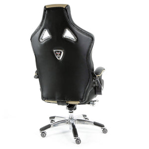 ProMech Racing Speed-998 Office Racing Chair Champagne Upholstered in Italian Leather Executive Office Chair Ergonomics E-Sports