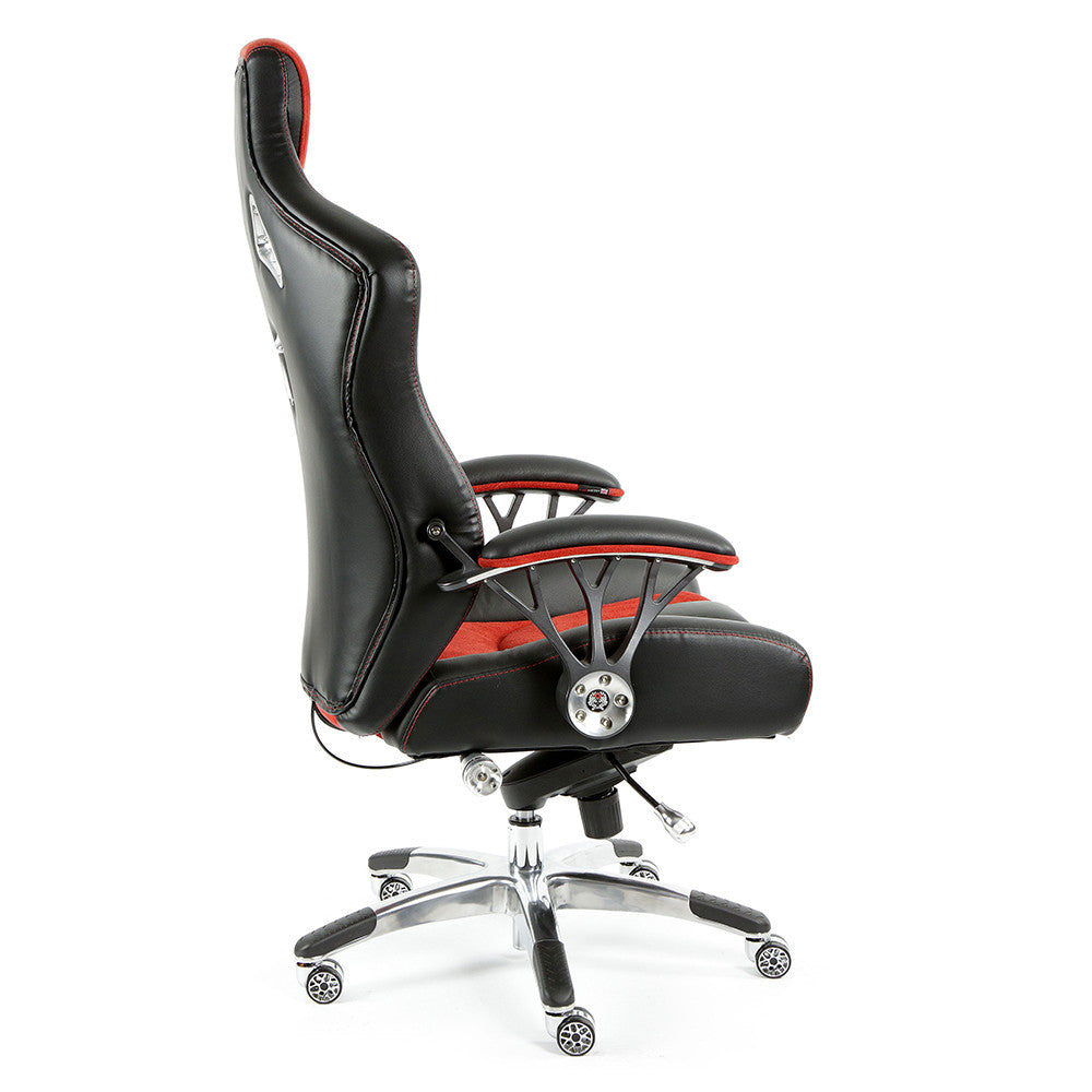ProMech Racing Speed-998 Office Racing Chair Upholstered in Black & Crimson Executive Office Chair Designer Office Racing Chair Ergonomics E-Sports