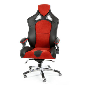 ProMech Racing Speed-998 Office Racing Chair Upholstered in Black & Crimson Executive Office Chair Designer Office Racing Chair Ergonomics E-Sports