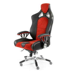 ProMech Racing Speed-998 Office Racing Chair Upholstered in Black & Crimson Executive Office Chair Designer Office Racing Chair Ergonomics E-Sports