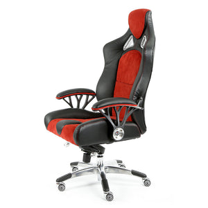 ProMech Racing Speed-998 Office Racing Chair Upholstered in Black & Crimson Executive Office Chair Designer Office Racing Chair Ergonomics E-Sports