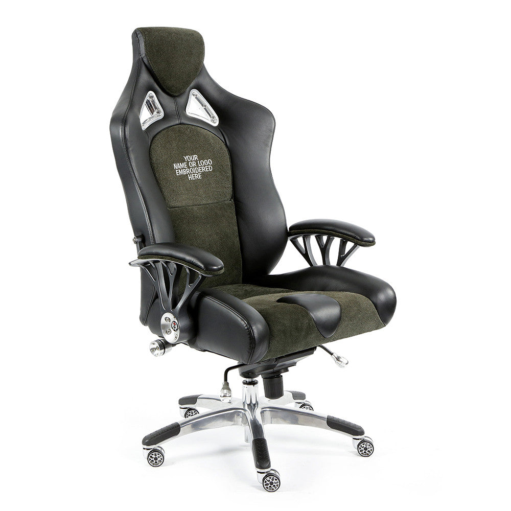 ProMech Racing Speed-998 Office Racing Chair Shadow Alcantara Italian Leather Executive Office Chair Bucket Seat Computer Chair Gaming Chair