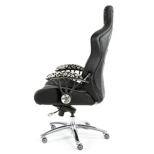 Speed-998 Office Racing Chair Black Cowhide Executive Chair Ergonomics