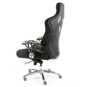 Speed-998 Office Racing Chair Black Cowhide Executive Chair Ergonomics