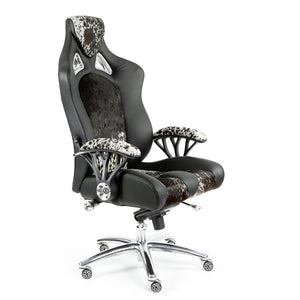 Speed-998 Office Racing Chair Black Cowhide Executive Chair Ergonomics