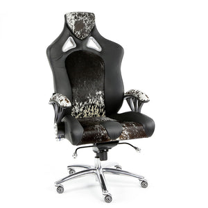 Speed-998 Office Racing Chair Black Cowhide Executive Chair Ergonomics