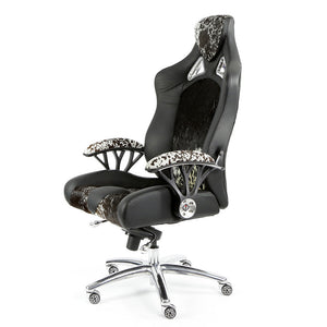 Speed-998 Office Racing Chair Black Cowhide Executive Chair Ergonomics