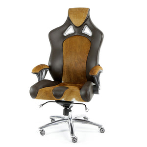 ProMech Racing Speed-998 Office Racing Chair Brown Cowhide