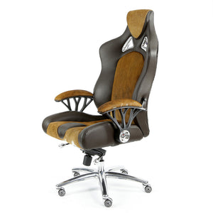 ProMech Racing Speed-998 Office Racing Chair Brown Cowhide