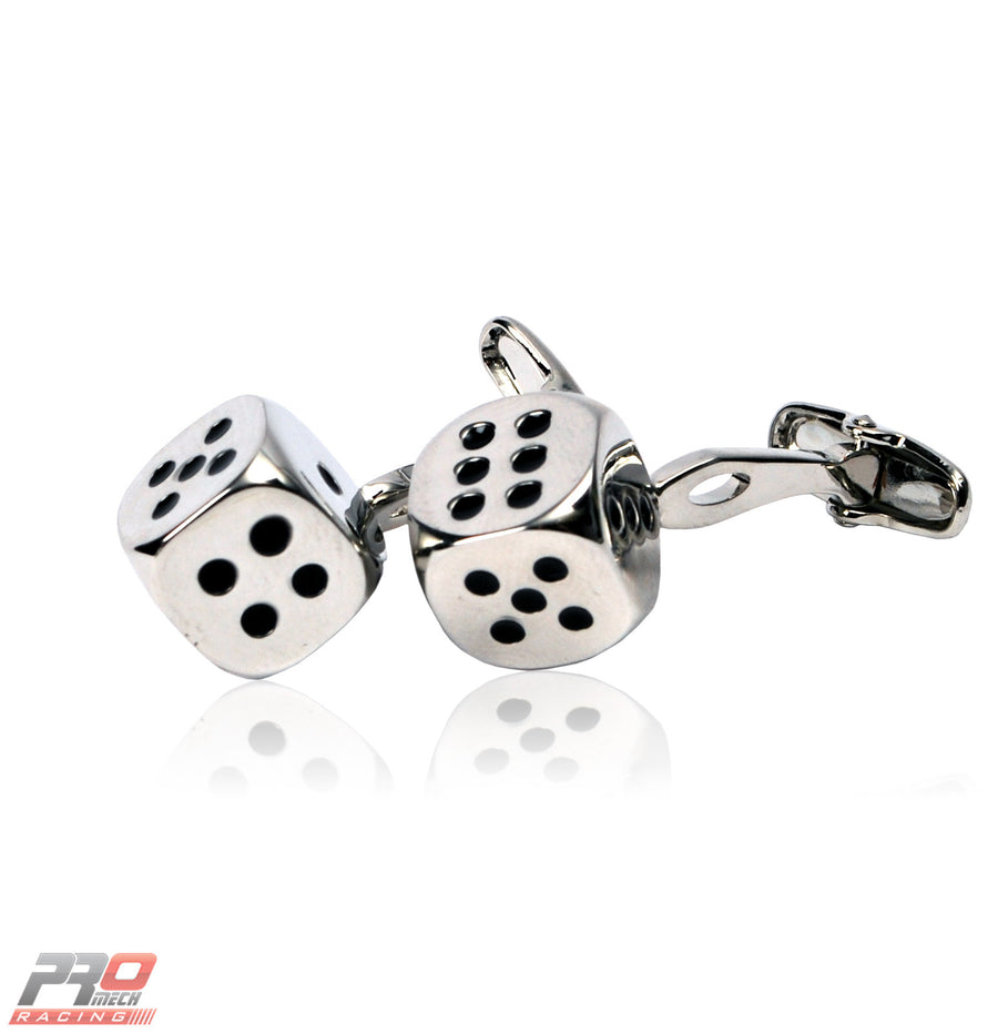 ProMech Racing Dice Cufflinks Giftbox Set with Racing Sound Box