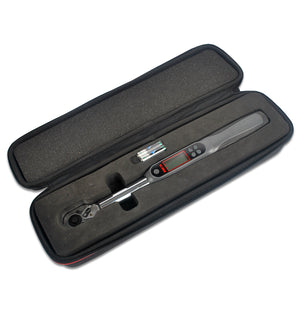 Red Pro Tools Digital Torque Wrench 1/2" Drive in Soft Pouch Case 