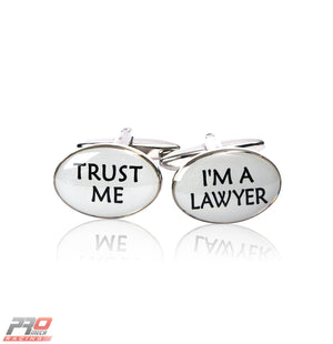 ProMech Racing Cufflinks "Trust Me" "I'm a Lawyer" with Racing Sound Box