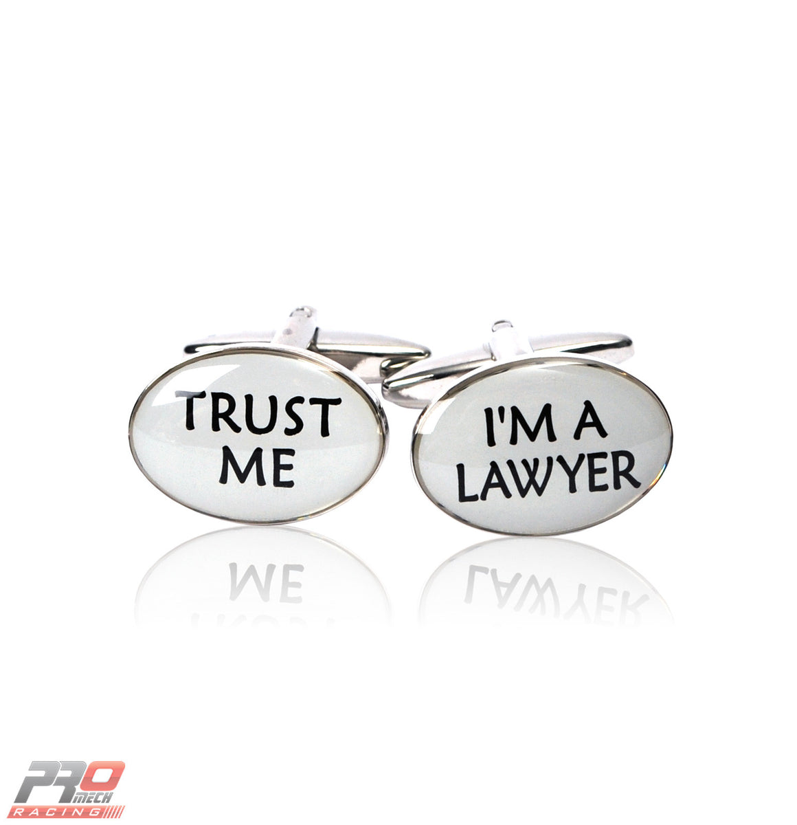 ProMech Racing Cufflinks "Trust Me" "I'm a Lawyer" with Racing Sound Box
