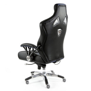 ProMech Racing Speed-998 Office Racing Chair Imperial Blue Upholstered in full Italian Leather Speed998 Designer Office Racing Chair Bucket Seat