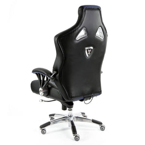 ProMech Racing Speed-998 Office Racing Chair Imperial Blue Upholstered in full Italian Leather Speed998 Designer Office Racing Chair Bucket Seat