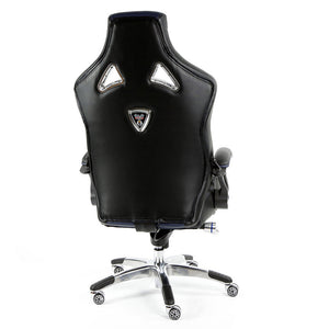 ProMech Racing Speed-998 Office Racing Chair Imperial Blue Upholstered in full Italian Leather Speed998 Designer Office Racing Chair Bucket Seat