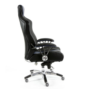 ProMech Racing Speed-998 Office Racing Chair Imperial Blue Upholstered in full Italian Leather Speed998 Designer Office Racing Chair Bucket Seat