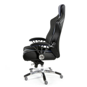 ProMech Racing Speed-998 Office Racing Chair Imperial Blue Upholstered in full Italian Leather Speed998 Designer Office Racing Chair Bucket Seat